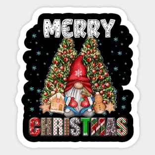 Merry Christmas Gnome Family Funny Xmas Tree Women Men Kids Sticker